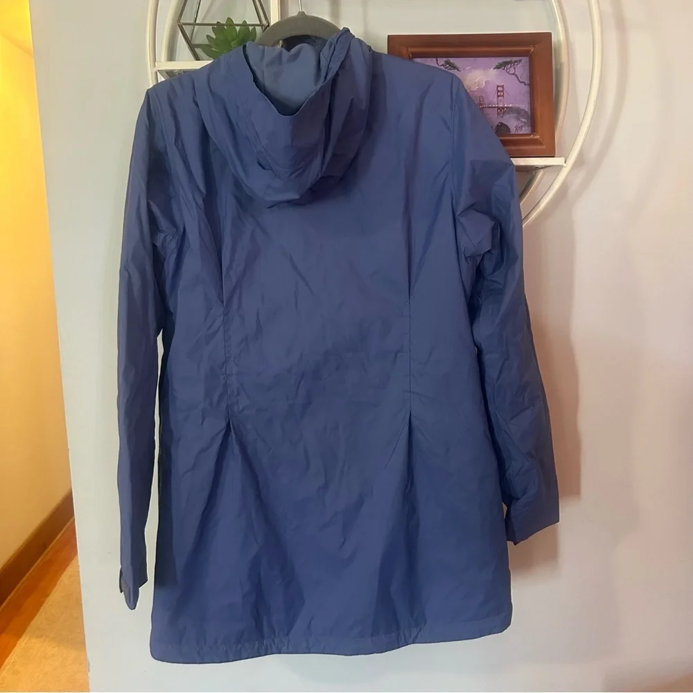 Columbia Women’s Medium M Periwinkle Blue Lined  Long Hooded Coat Jacket